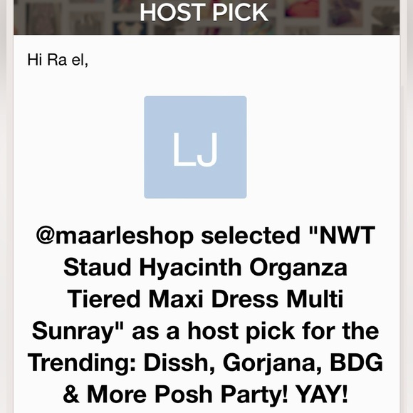 🌺🎉HP🎉🌺 NWT Staud Hyacinth Organza Tiered Maxi Dress Multi Sunray - Picture 16 of 16